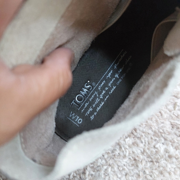 TOMS Embroidered Suede Leather Tribal Boots Size 10 - Picture 7 of 8